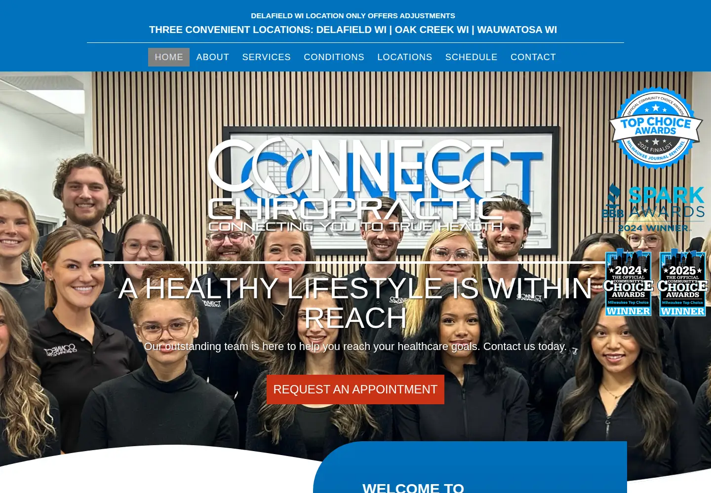 Screenshot of goconnectchiro.com