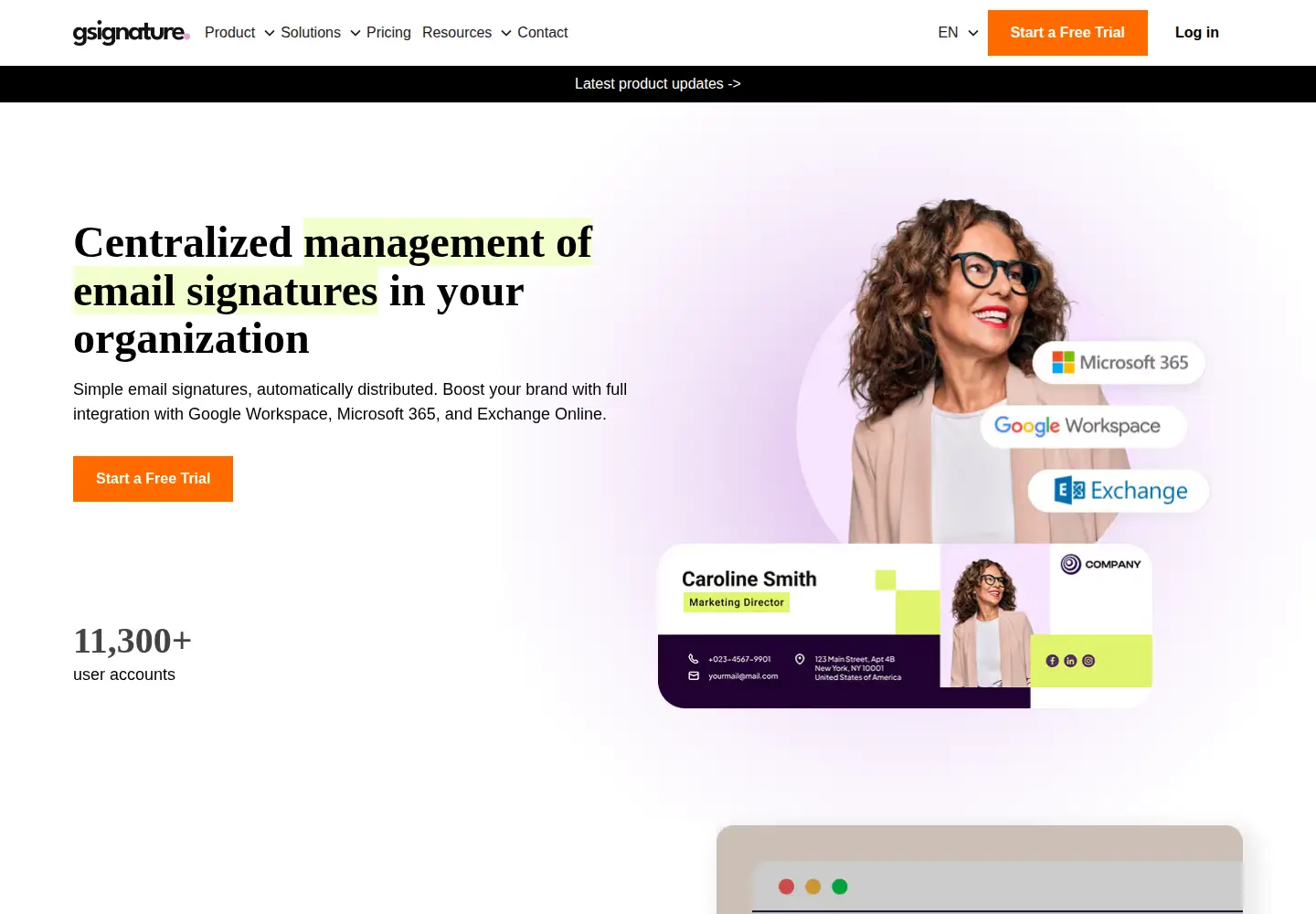Screenshot of gsignature.com
