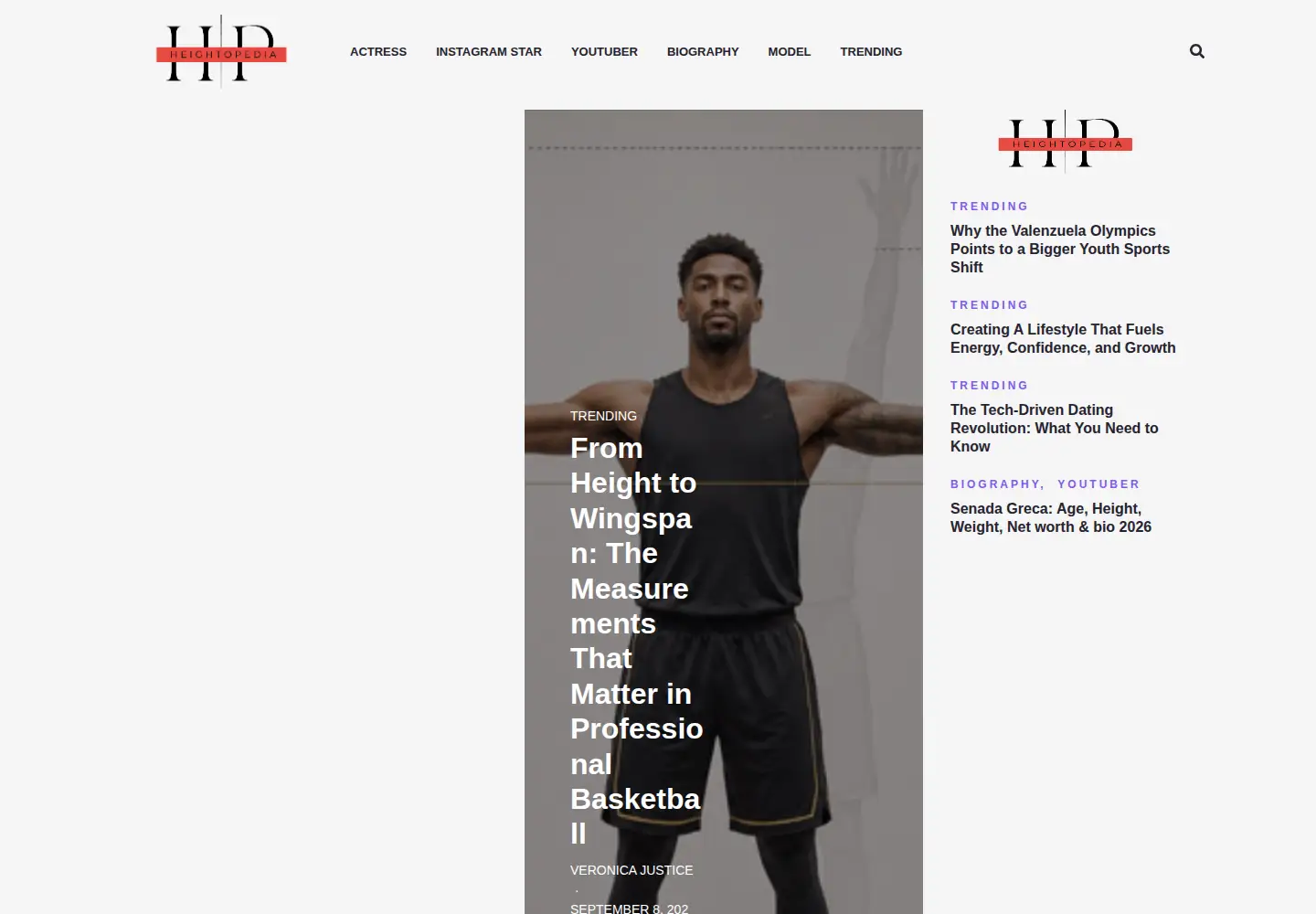 Screenshot of heightopedia.com