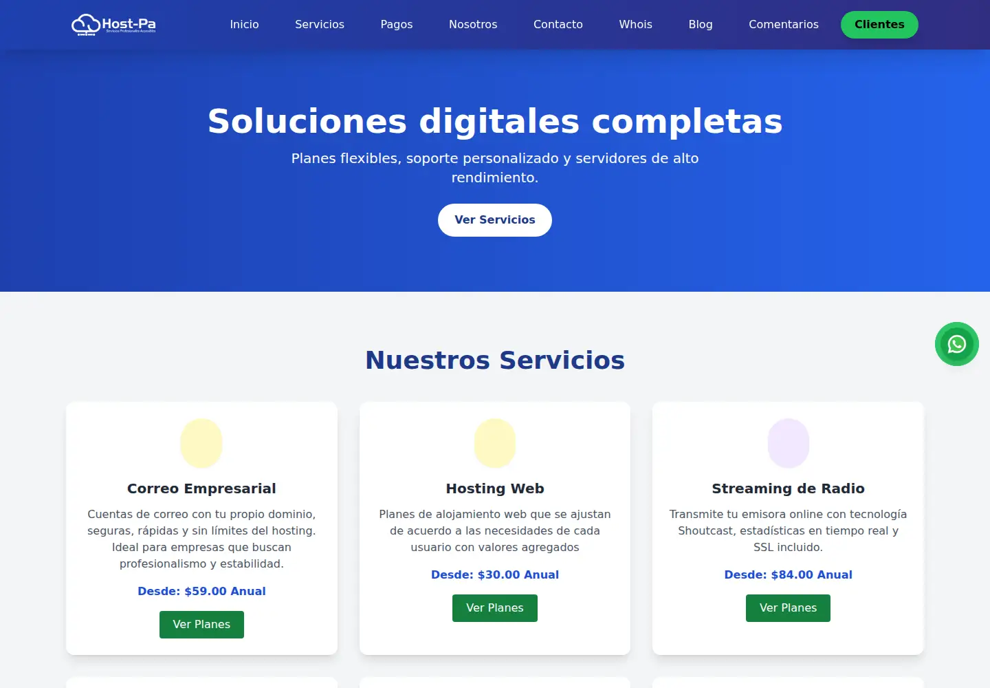 Screenshot of host-pa.com