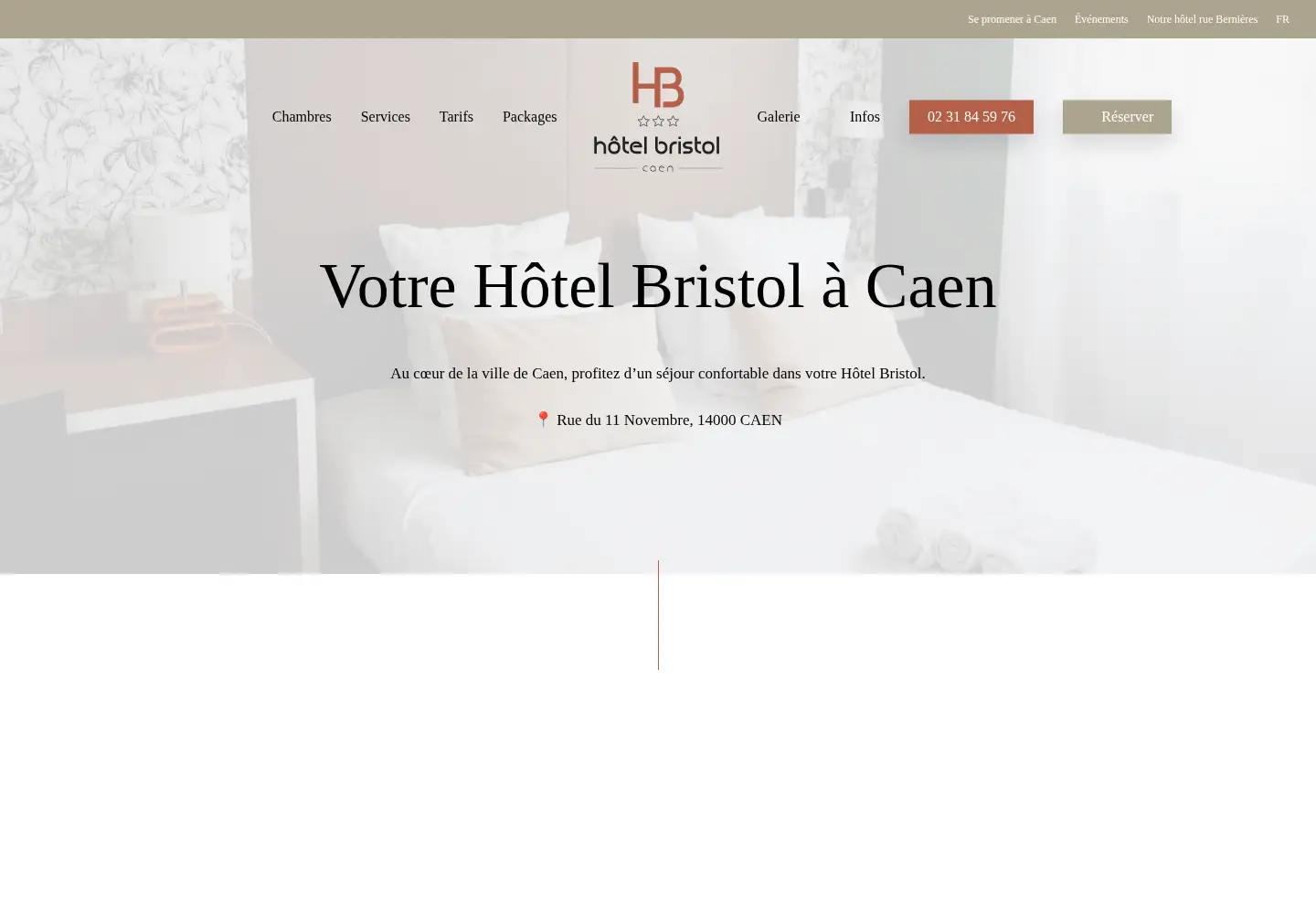 Screenshot of hotelbristolcaen.com