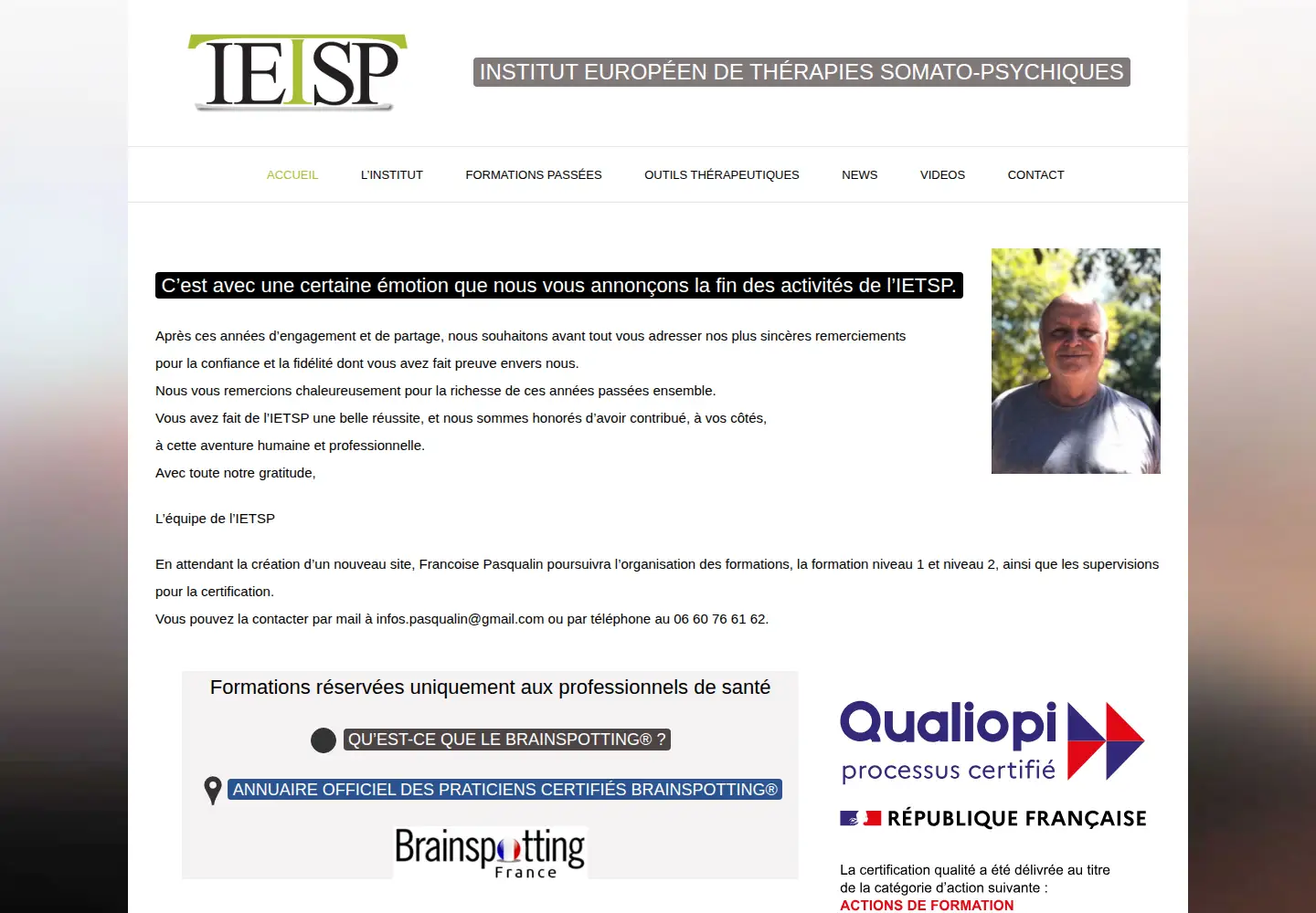 Captured homepage of ietsp.com in the current scan