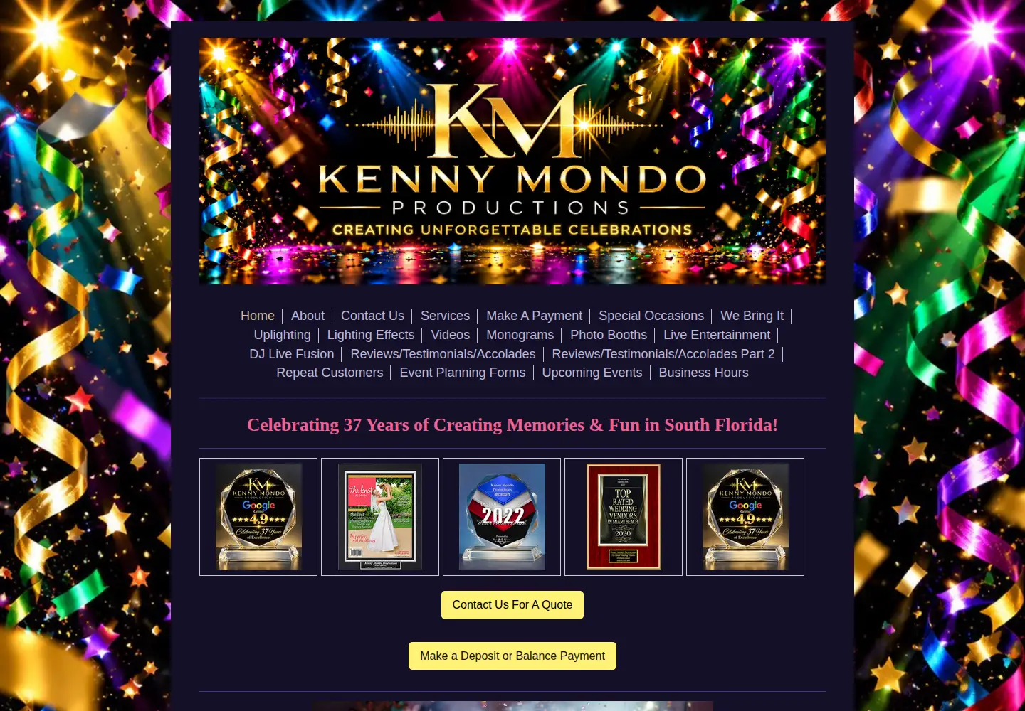Captured homepage of kennymondo.com in the current scan