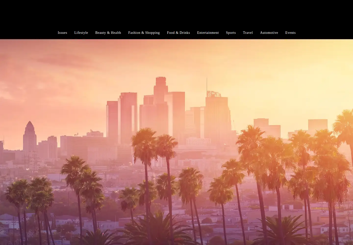 Captured homepage of lalivingmagazine.com in the current scan