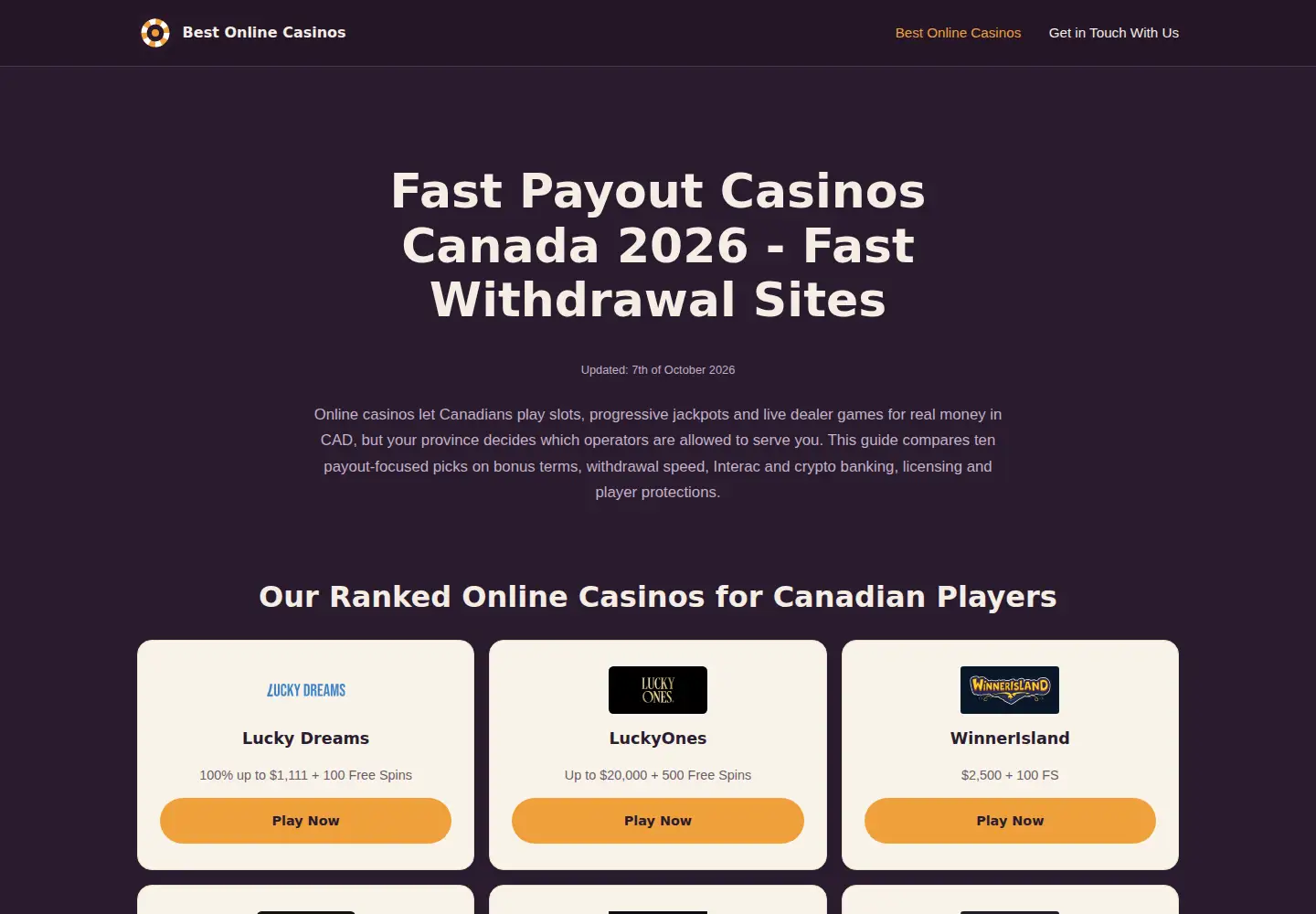 Screenshot of landofbitcoin.com