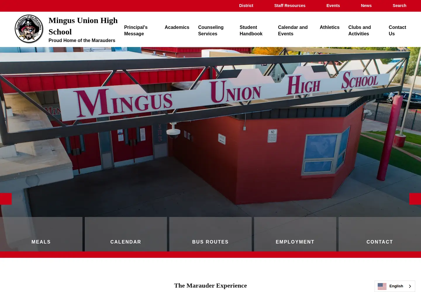 Captured homepage of mingusunion.com in the current scan