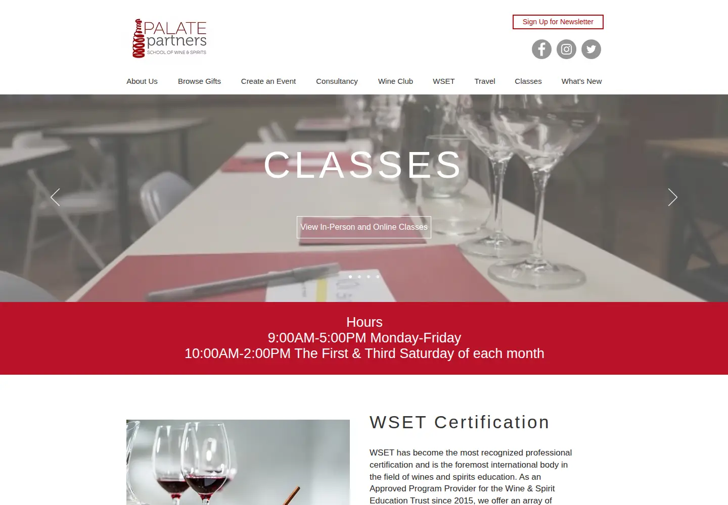 Screenshot of palatepartners.com
