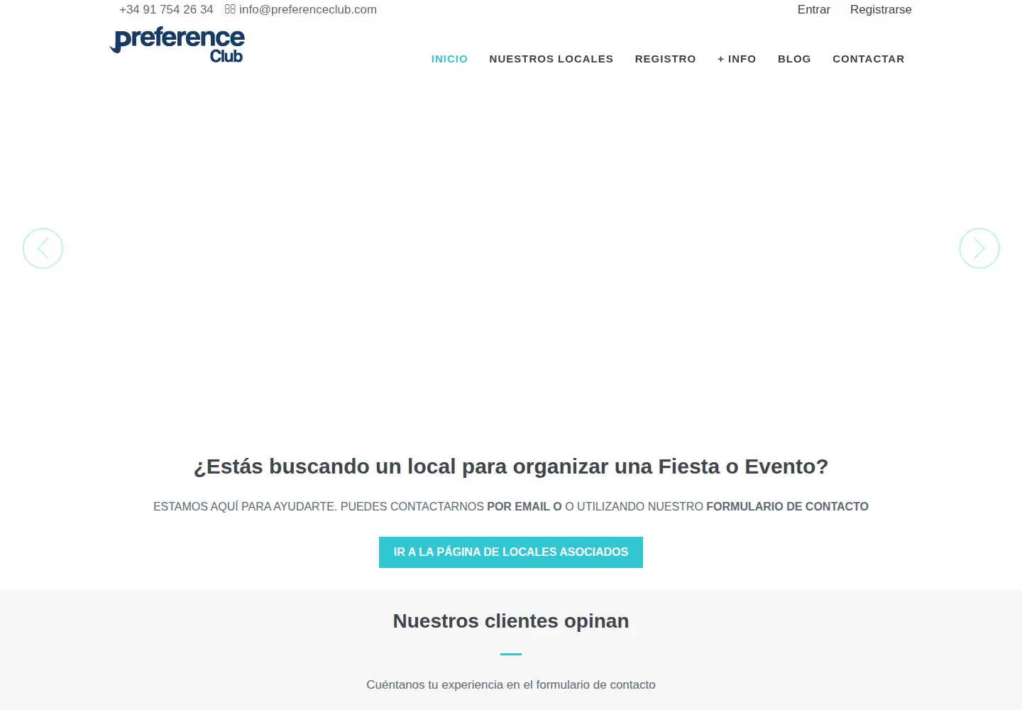 Captured homepage of preferenceclub.com in the current scan