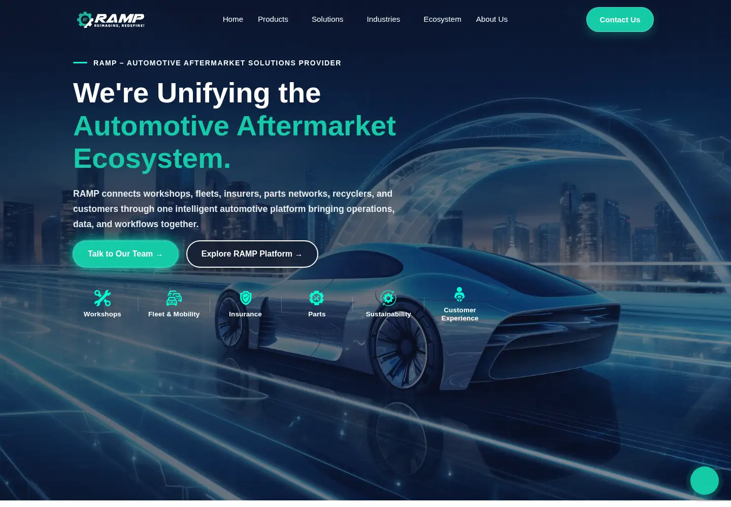 Captured homepage of rampglobal.com in the current scan