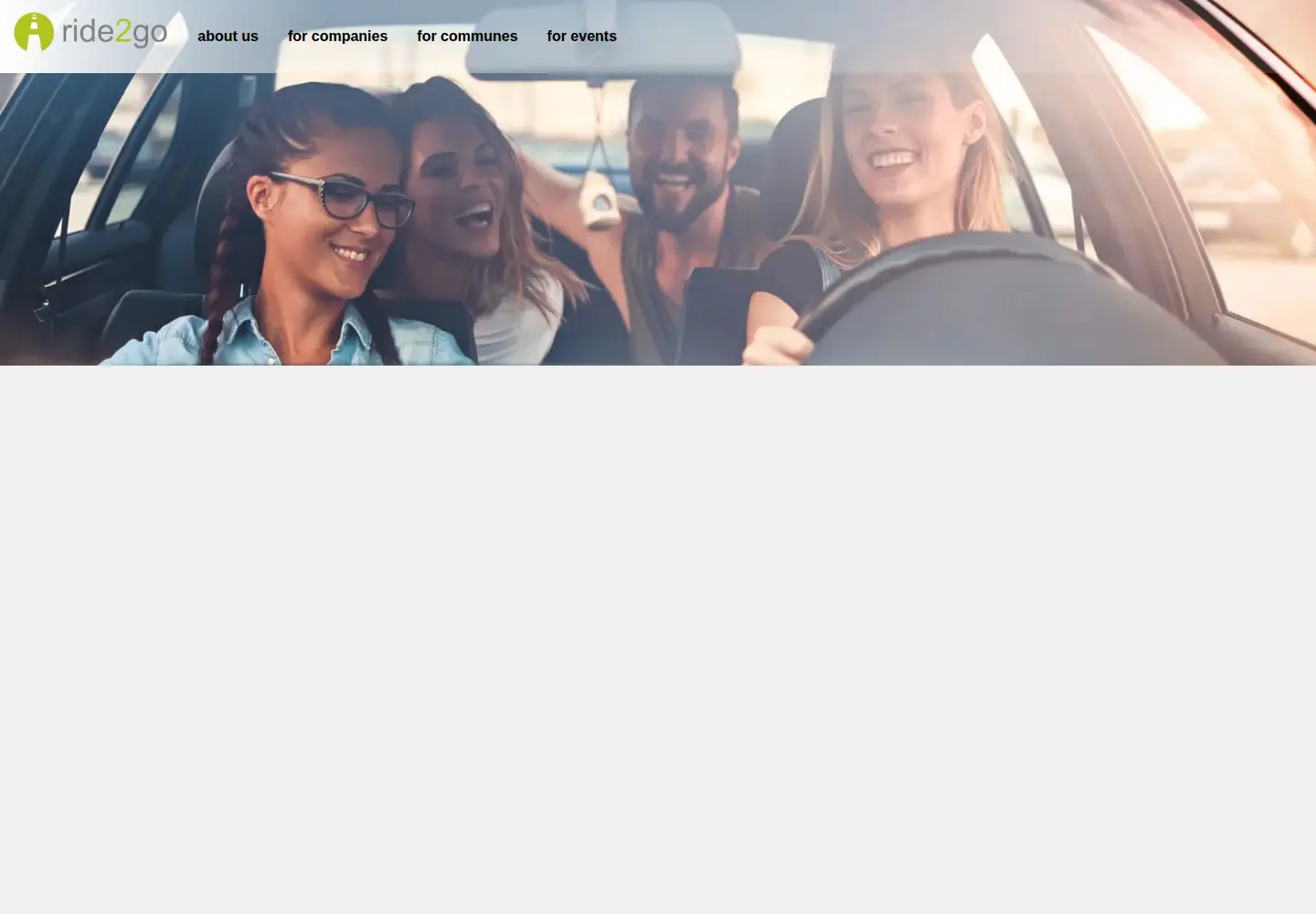 Captured homepage of ride2go.com in the current scan