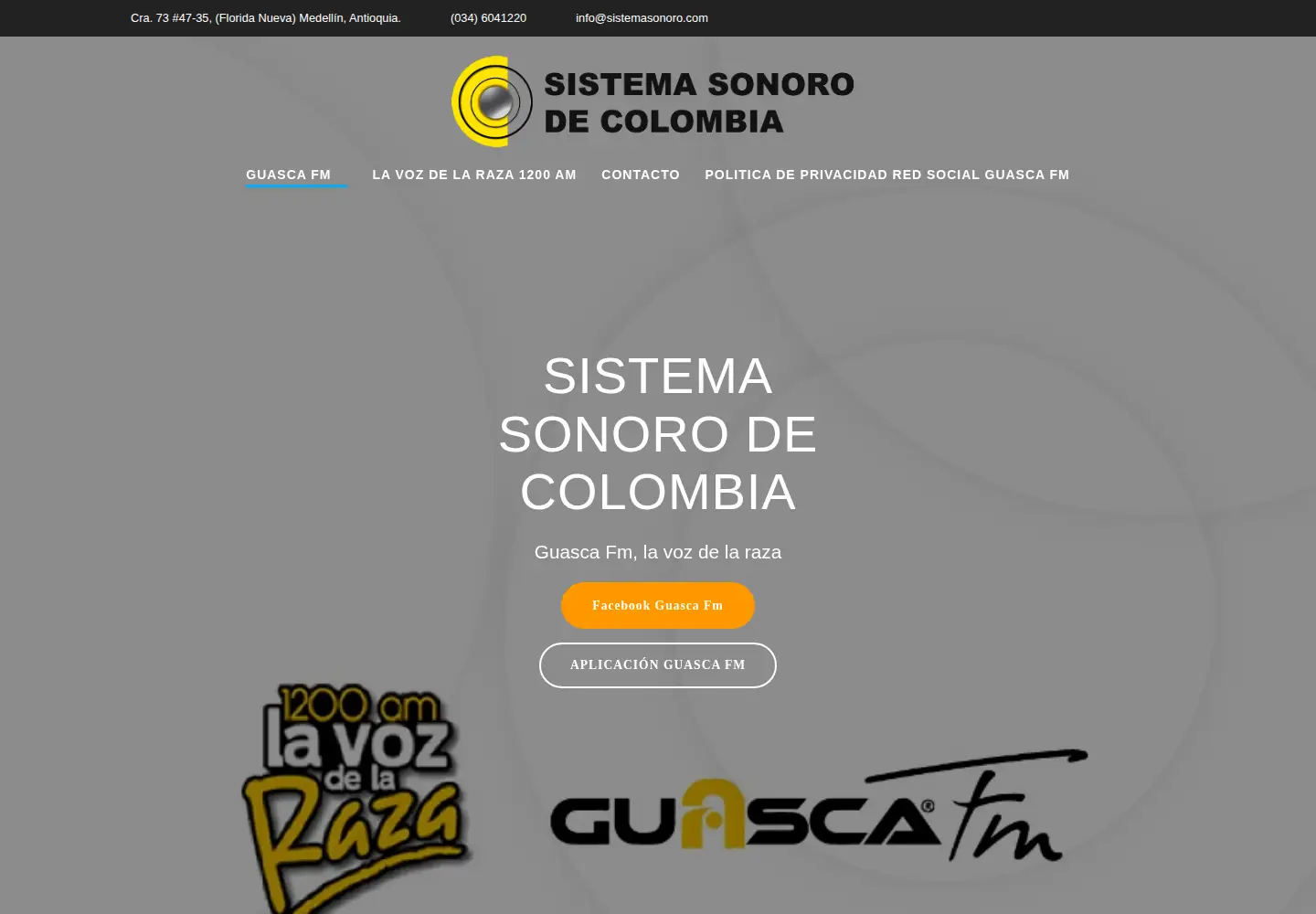 Screenshot of sistemasonoro.com