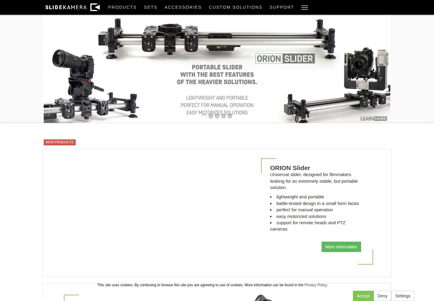 Captured homepage of slidekamera.com in the current scan