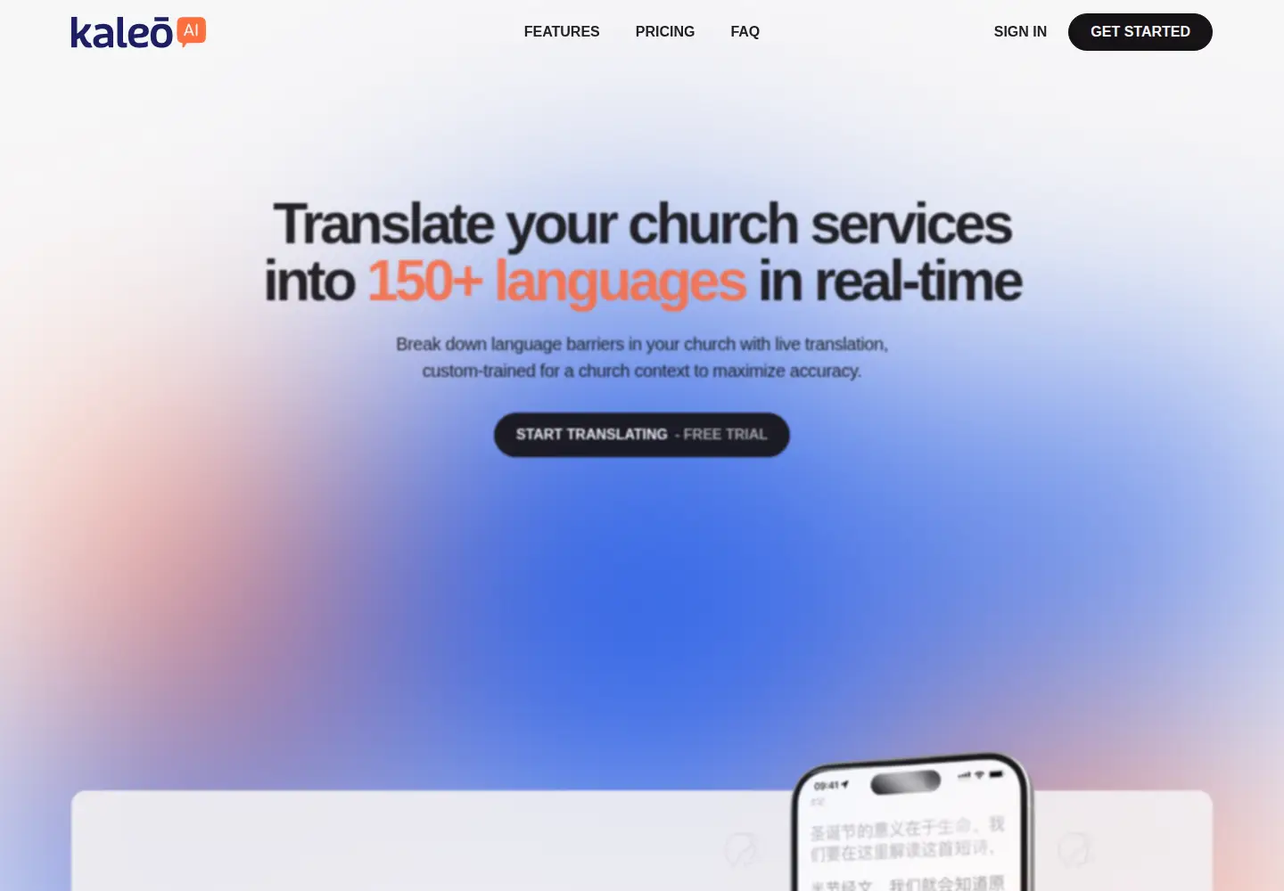 Screenshot of withkaleo.com