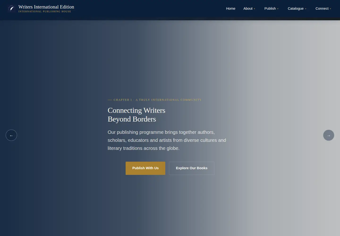 Captured homepage of writersedition.com in the current scan