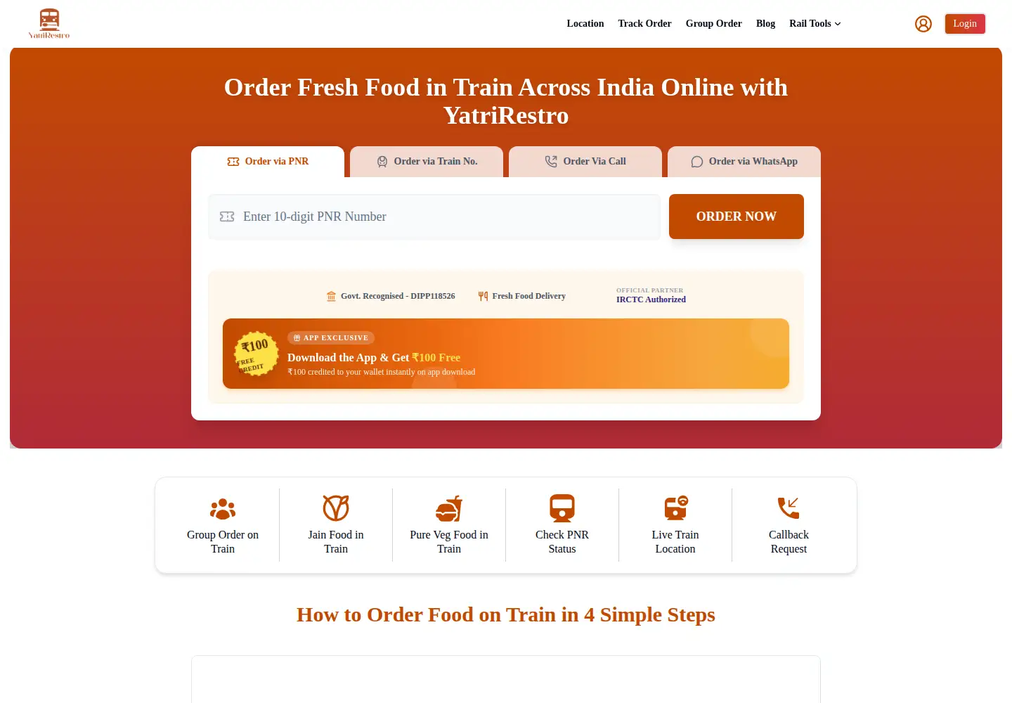 Screenshot of yatrirestro.com