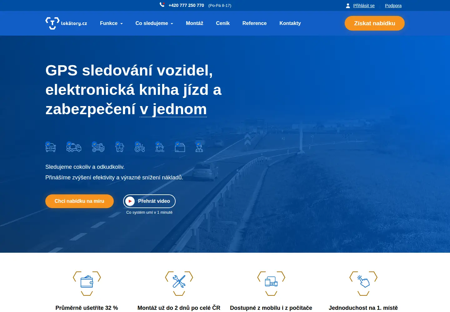 Captured homepage of lokatory.cz in the current scan