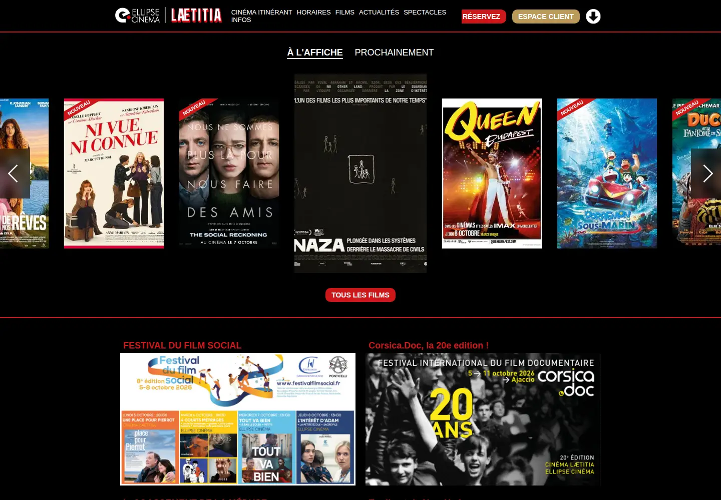 Screenshot of ellipse-cinema.fr