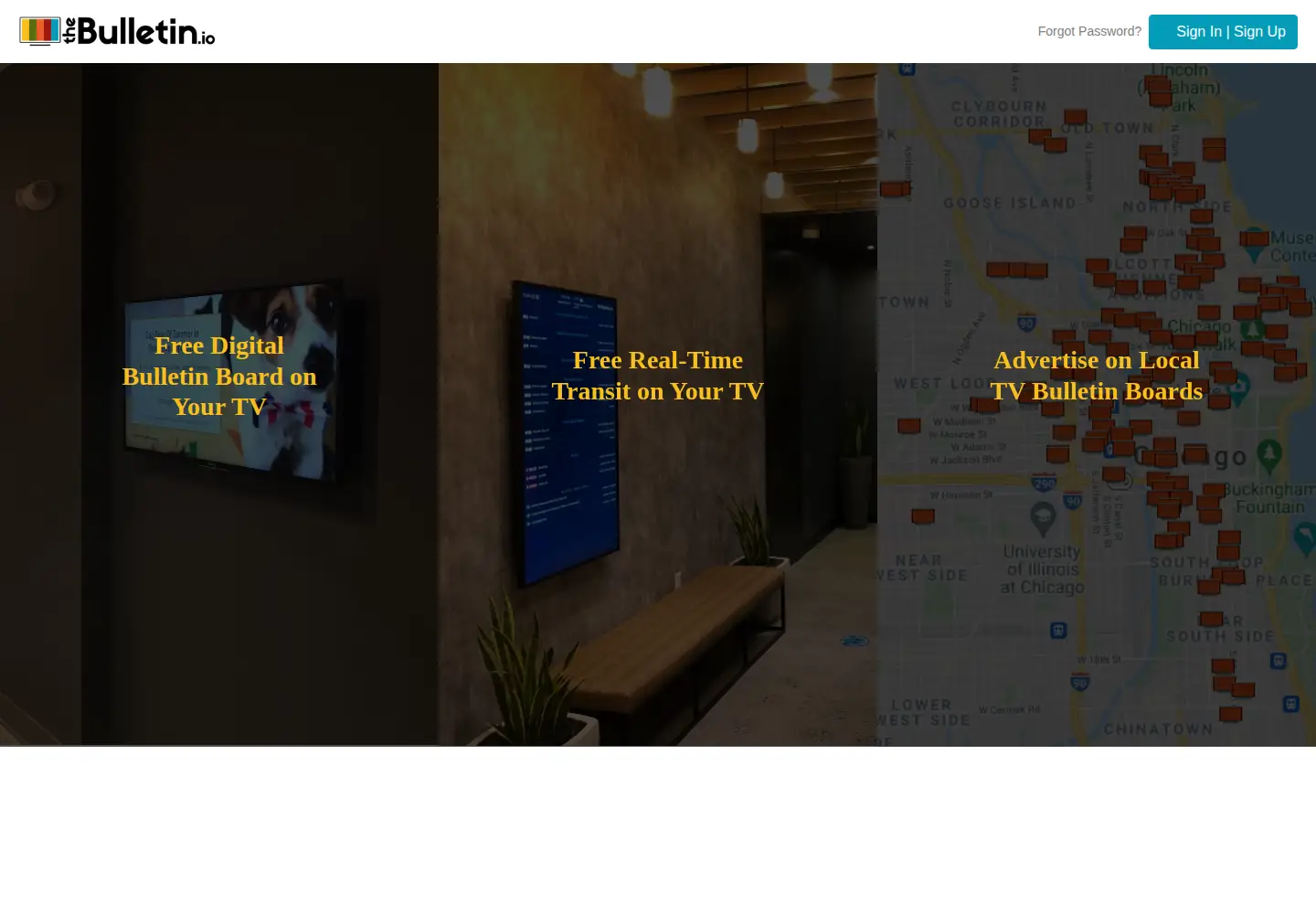Captured homepage of thebulletin.io in the current scan