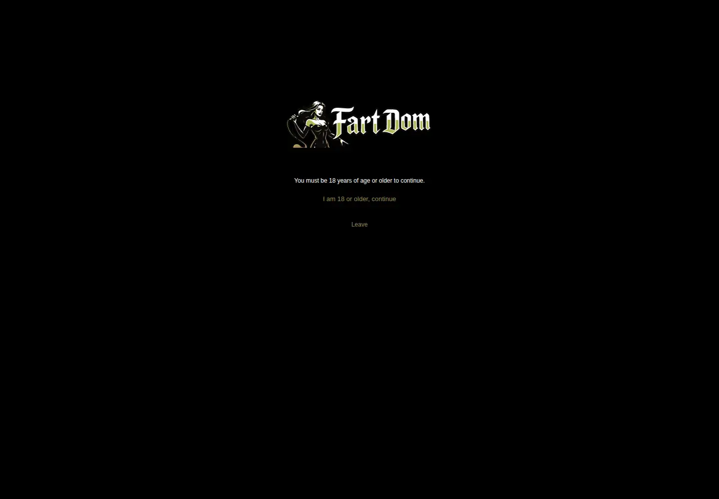 Captured homepage of fartdom.net in the current scan