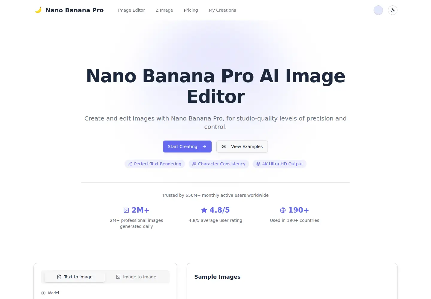 Captured homepage of nanobananaproimg.net in the current scan