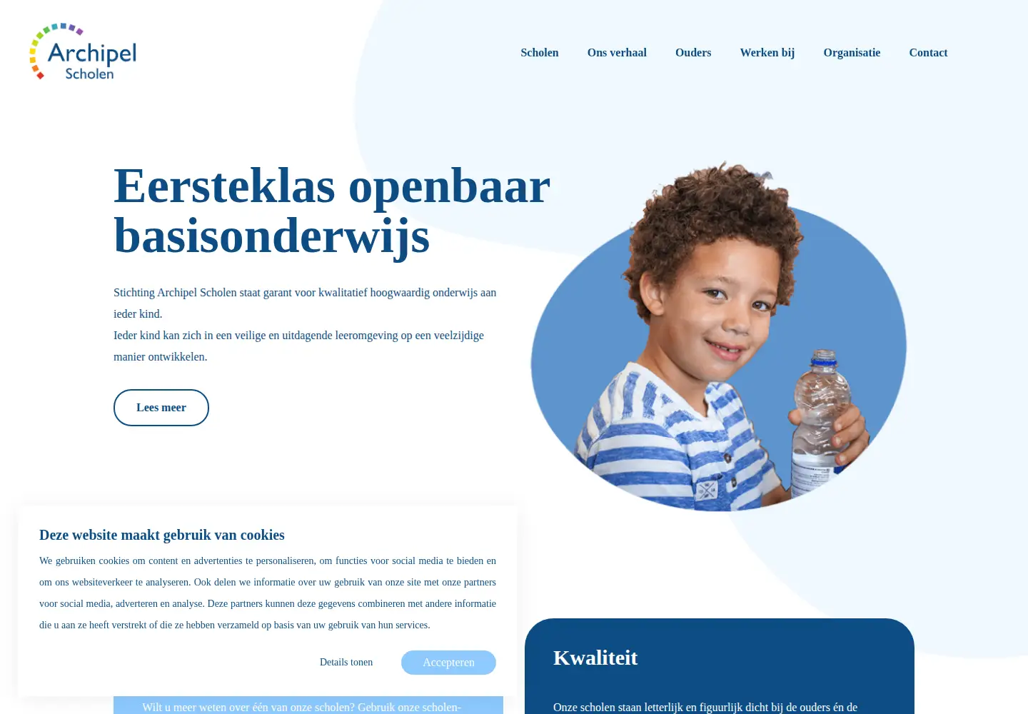 Screenshot of archipelscholen.nl