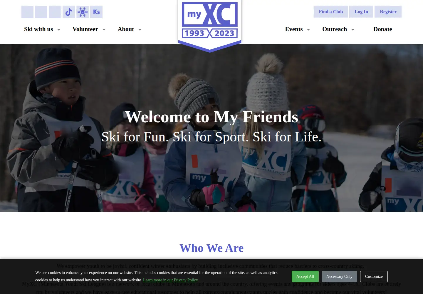 Screenshot of myxc.org