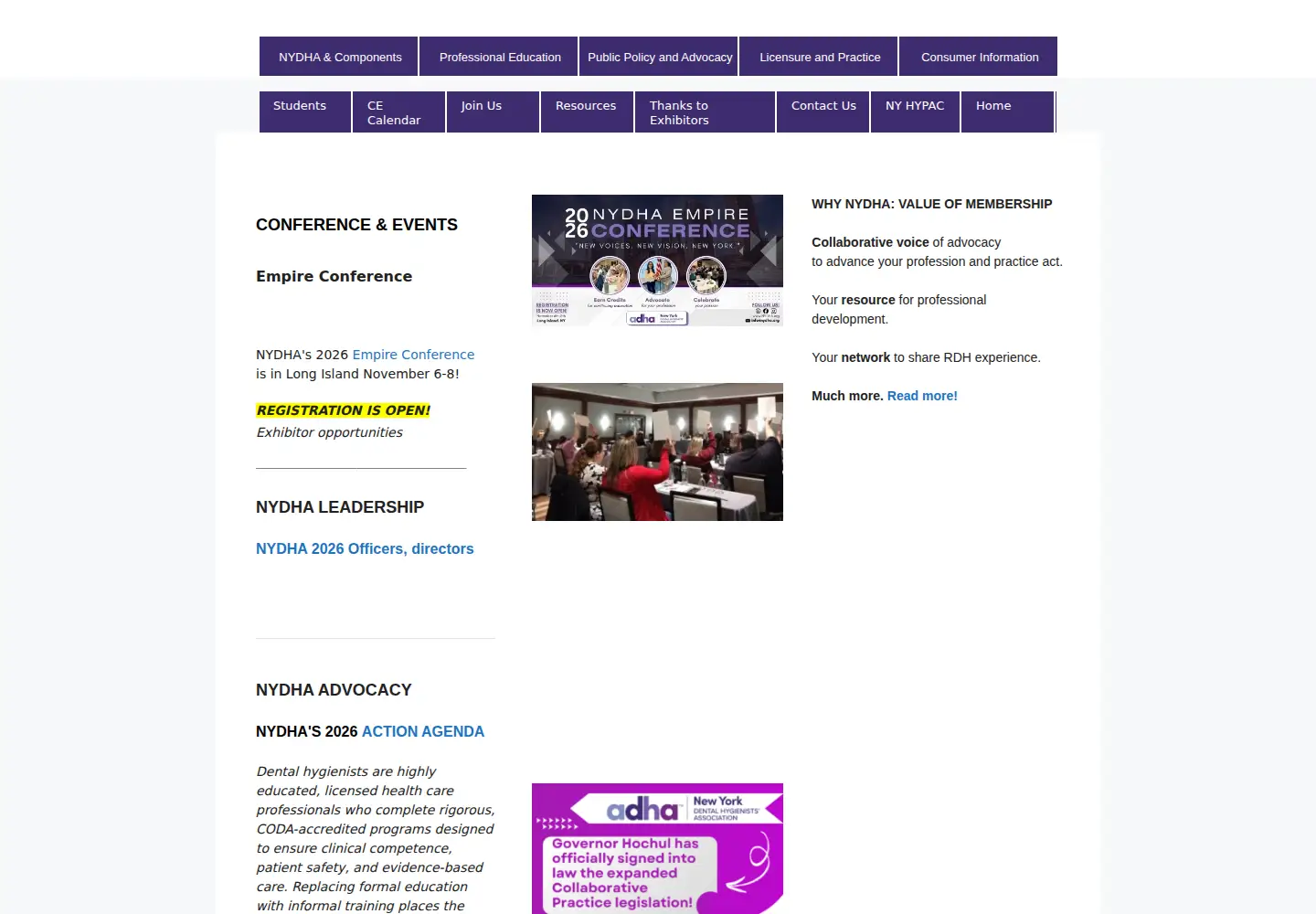 Screenshot of nydha.org
