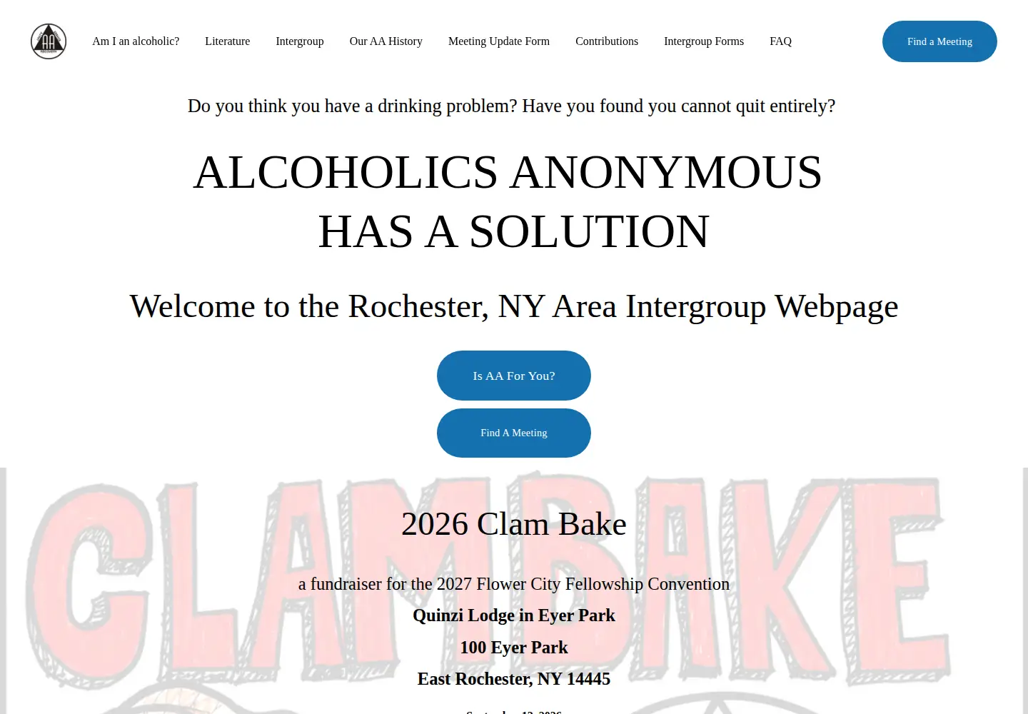 Screenshot of rochesteraa.org