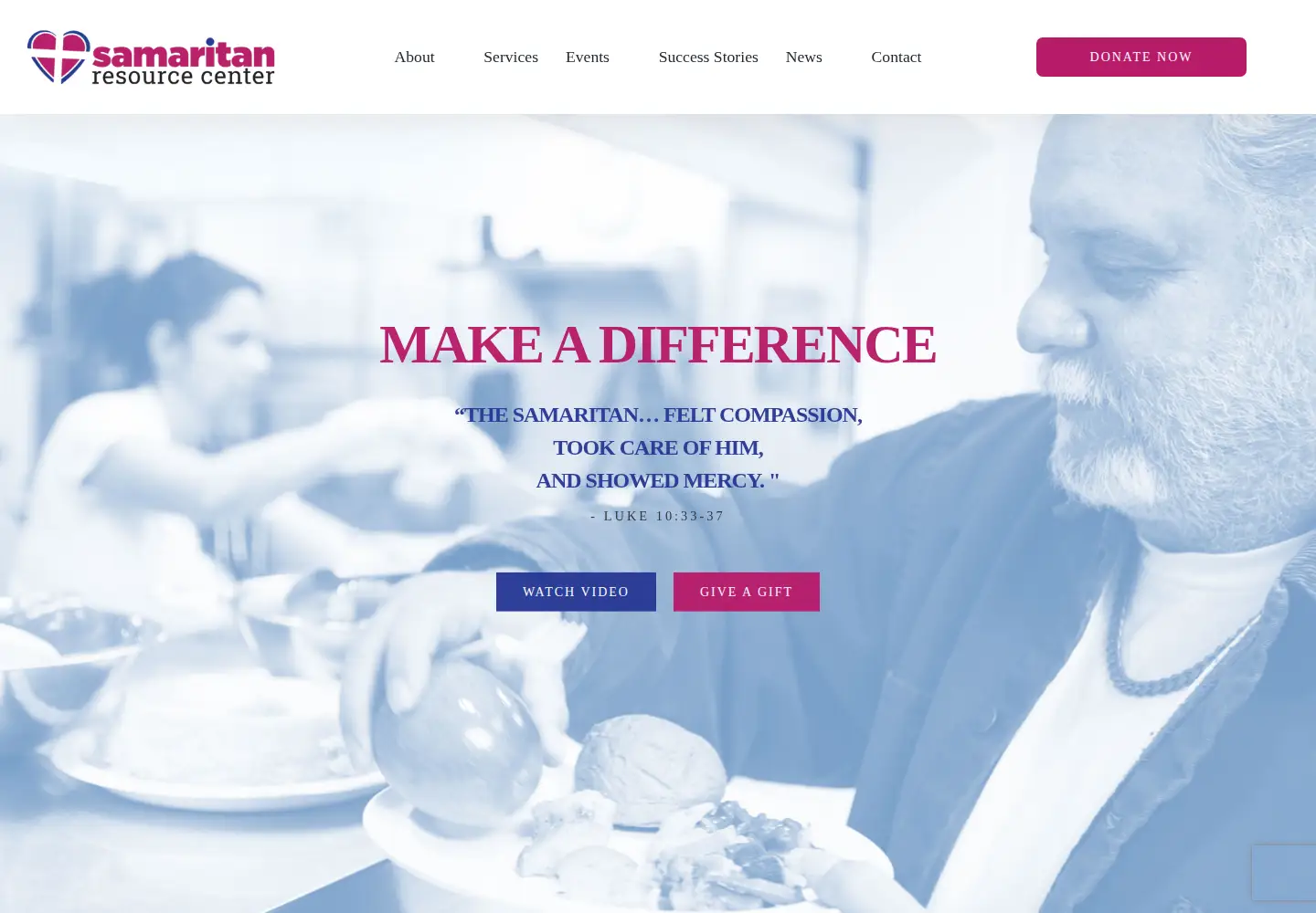 Captured homepage of samaritanresourcecenter.org in the current scan