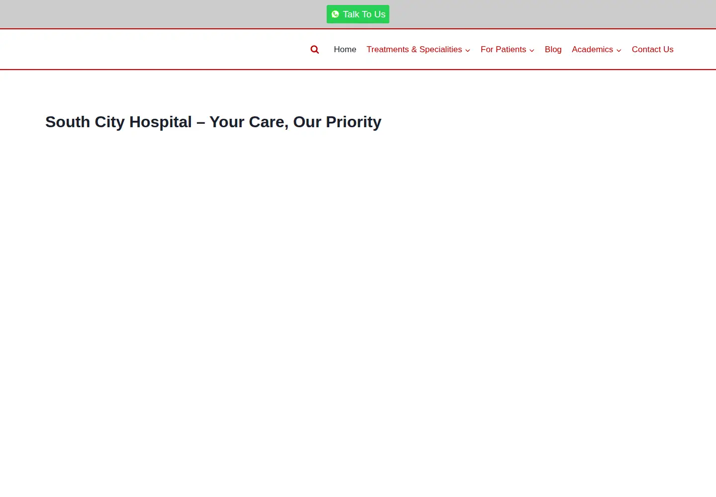 Screenshot of southcityhospital.org