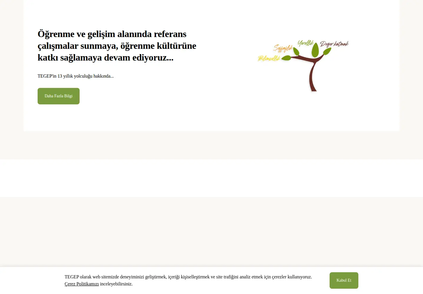 Captured homepage of tegep.org in the current scan