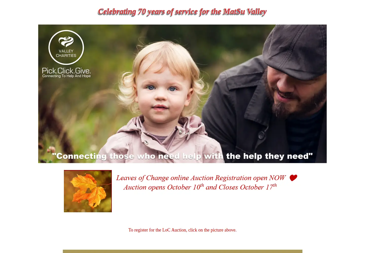 Screenshot of valleycharities.org