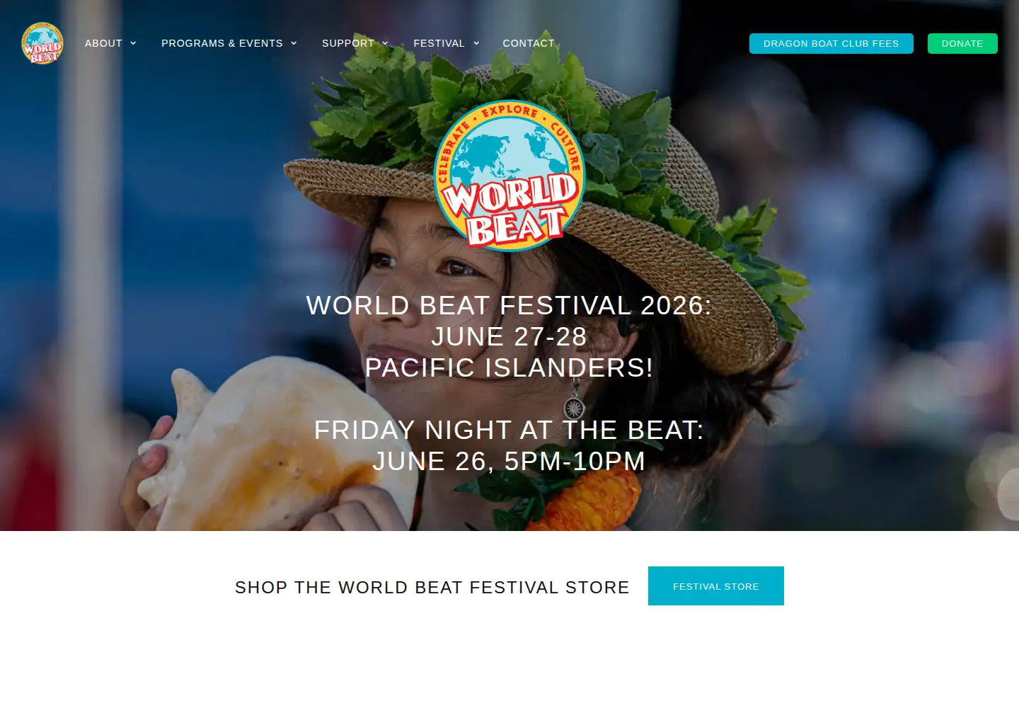 Screenshot of worldbeatfestival.org