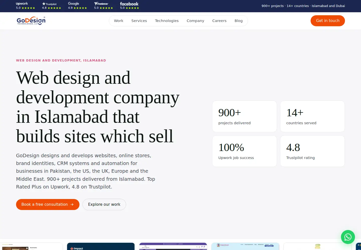 Screenshot of godesign.pk