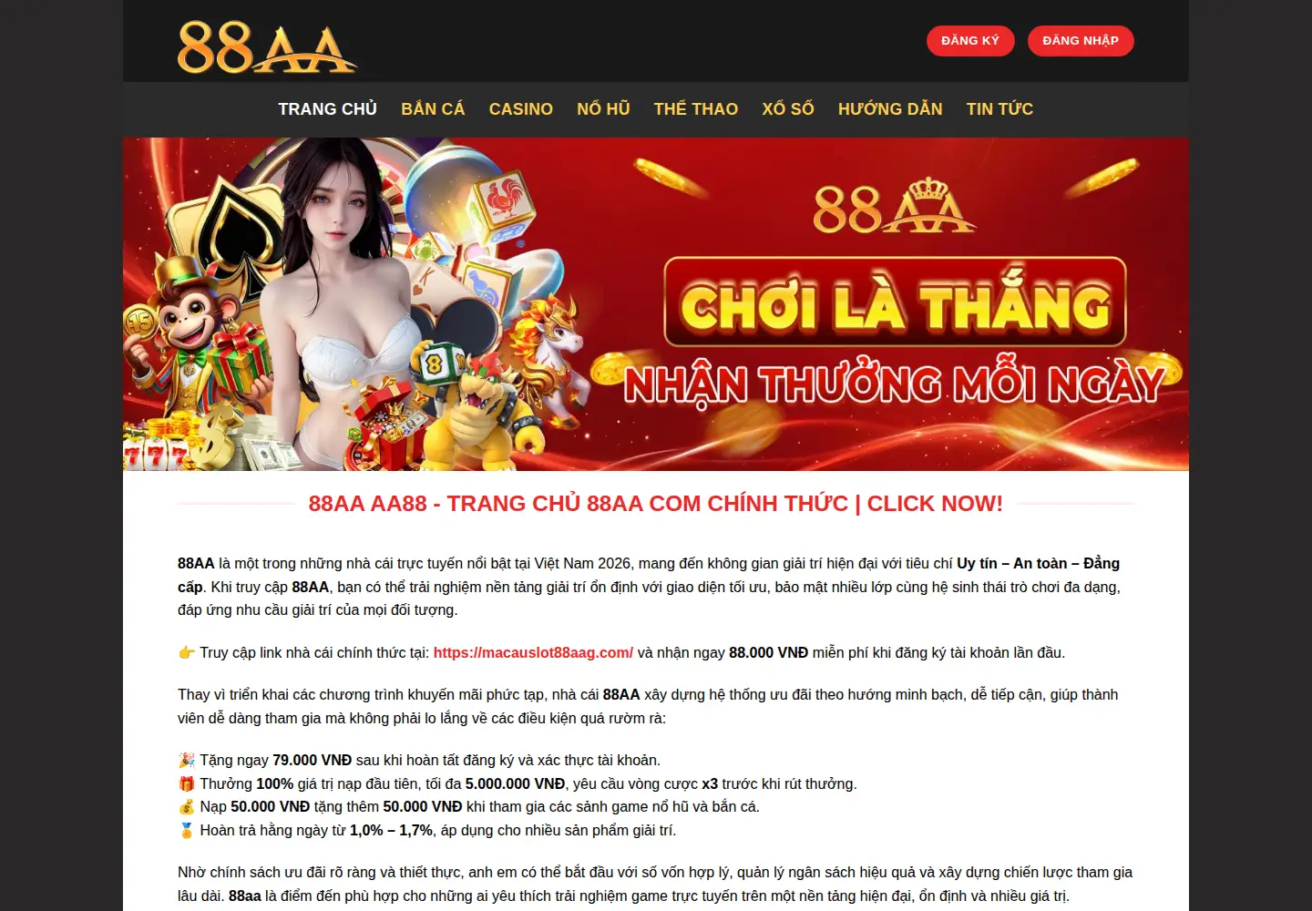 Screenshot of 88aa.reviews
