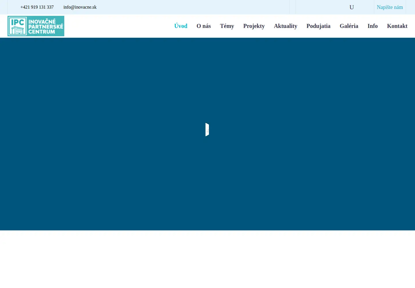 Captured homepage of inovacne.sk in the current scan