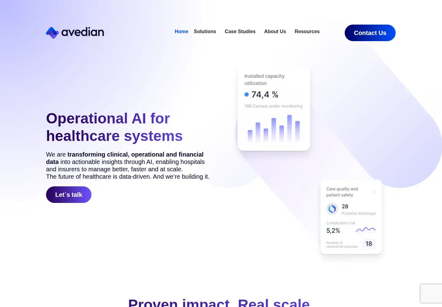 Screenshot of avedian.tech