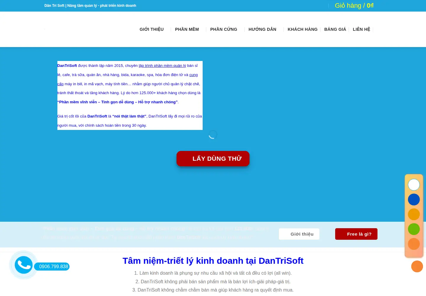 Captured homepage of dantrisoft.com.vn in the current scan