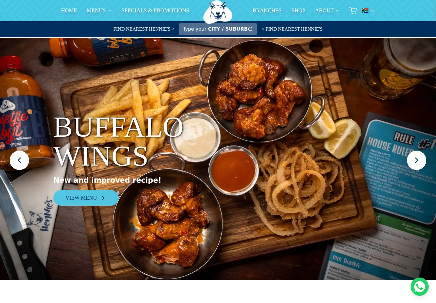 Screenshot of therealhennies.co.za
