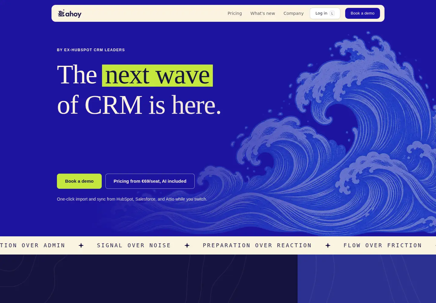 Captured homepage of ahoy.ai in the current scan