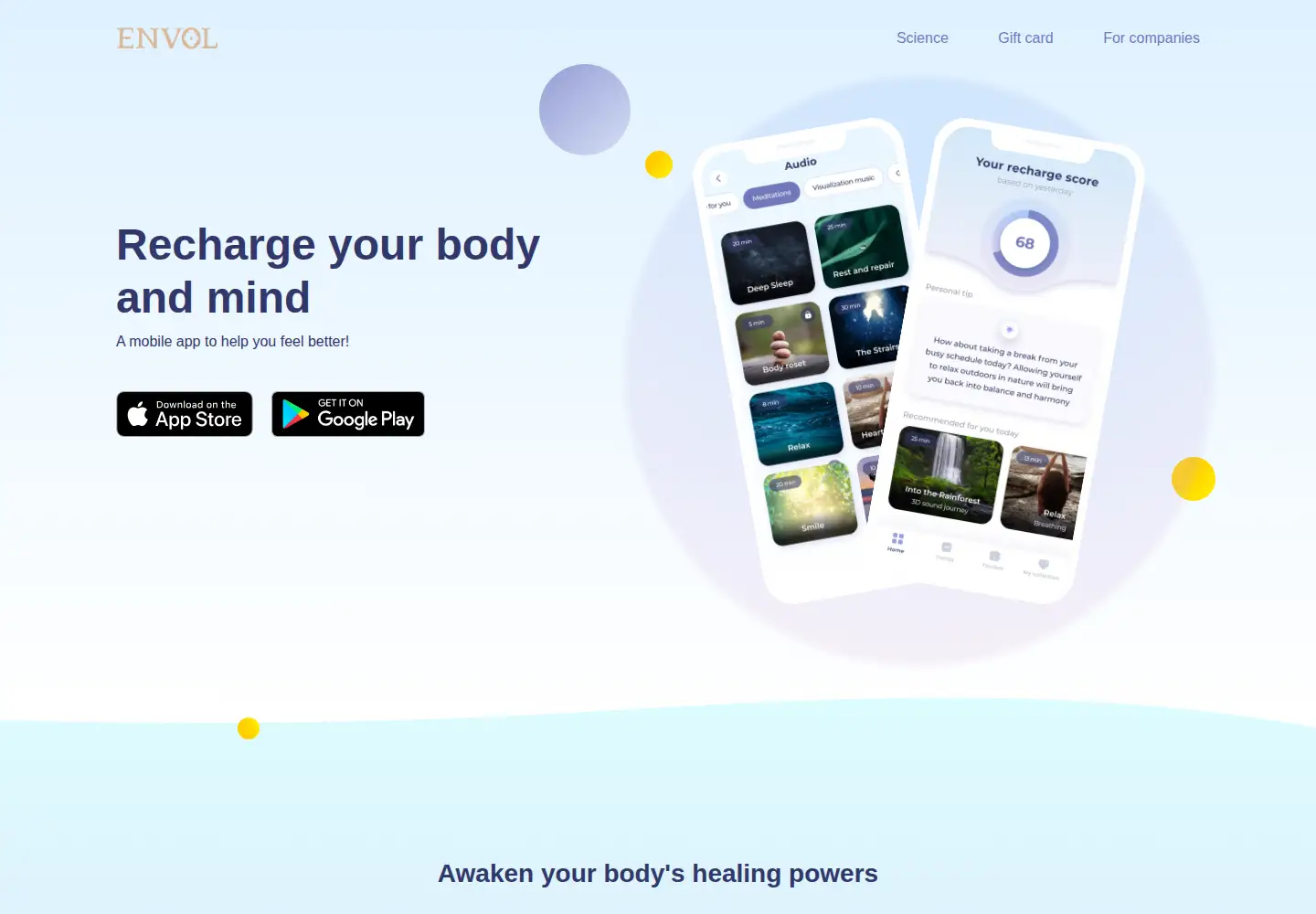 Screenshot of envol.app
