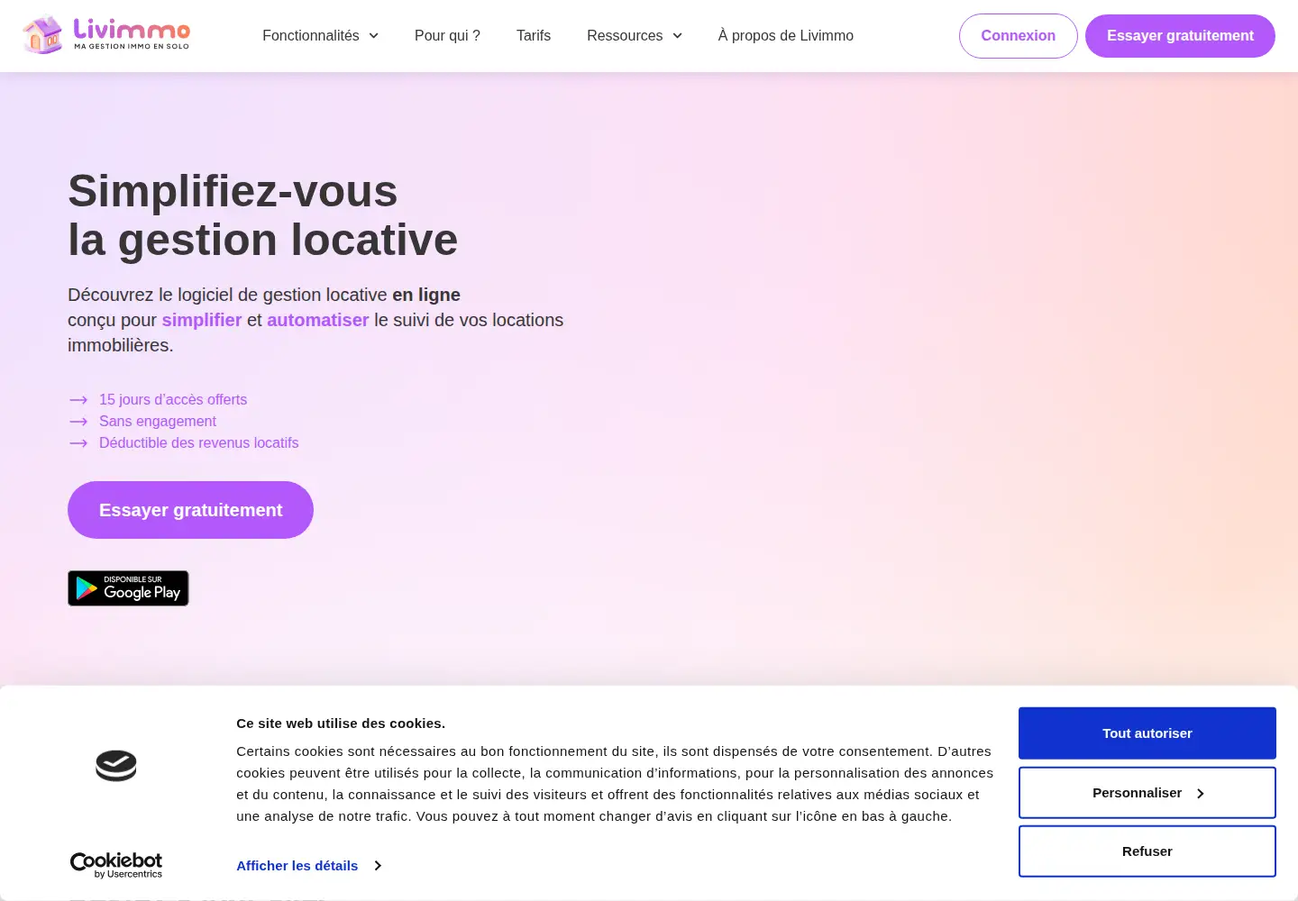 Screenshot of livimmo.app
