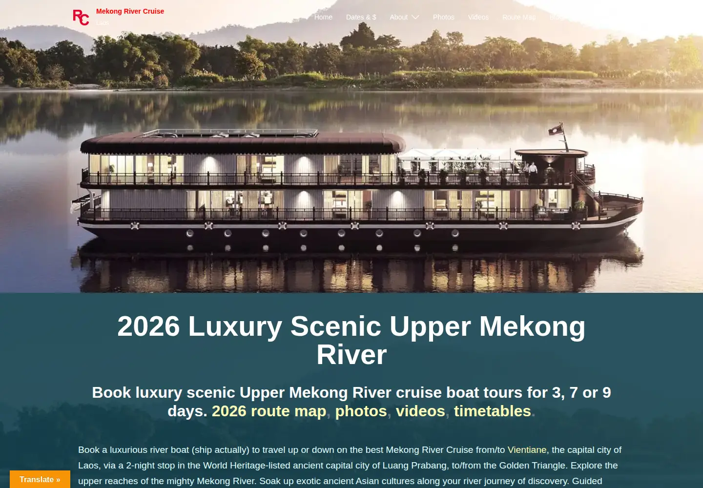 Screenshot of rivercruise.asia