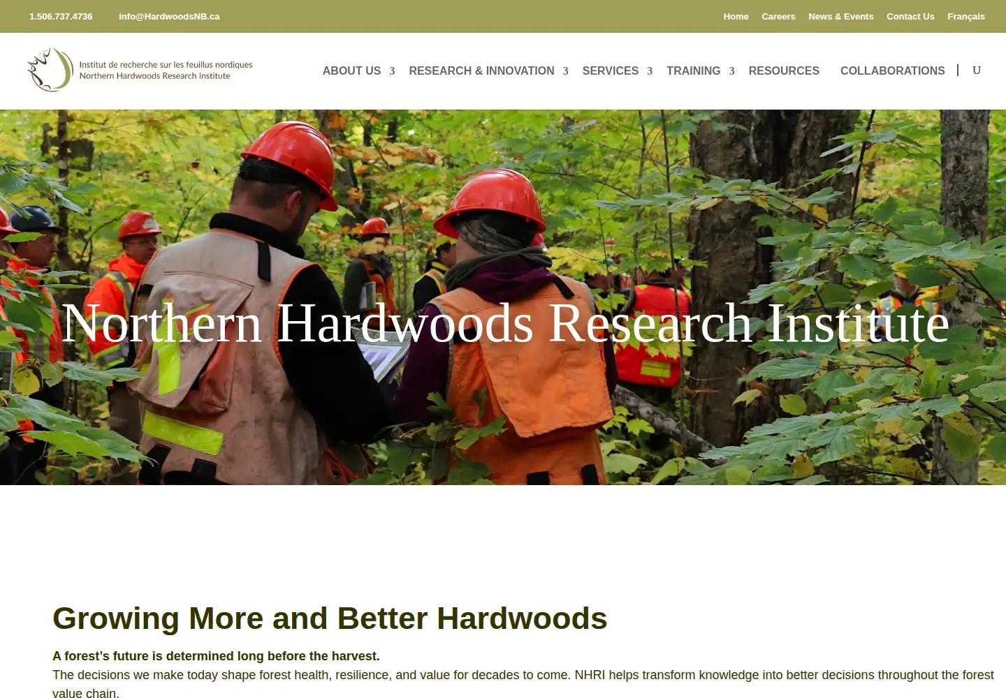 Screenshot of hardwoodsnb.ca