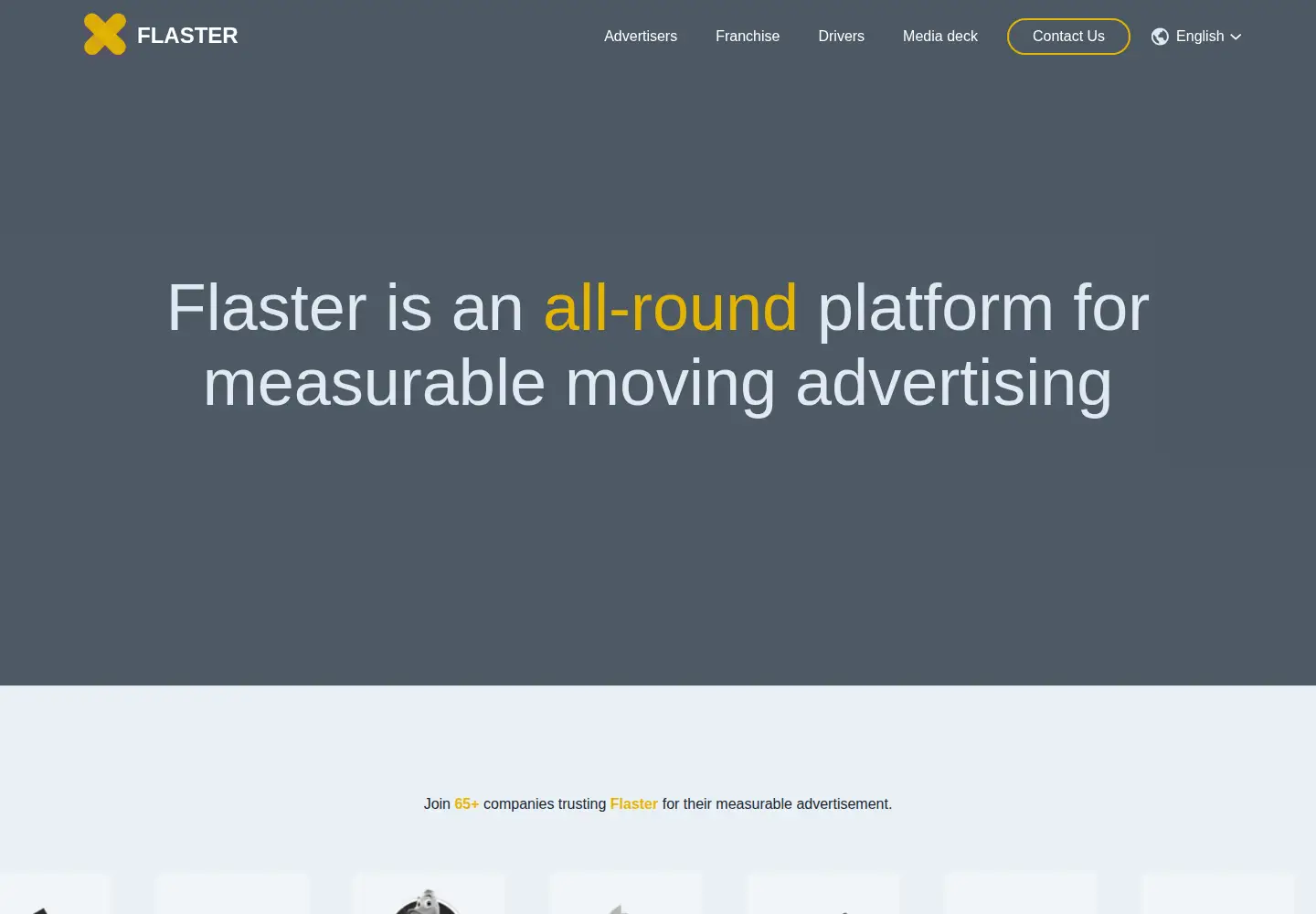 Captured homepage of flaster.co in the current scan