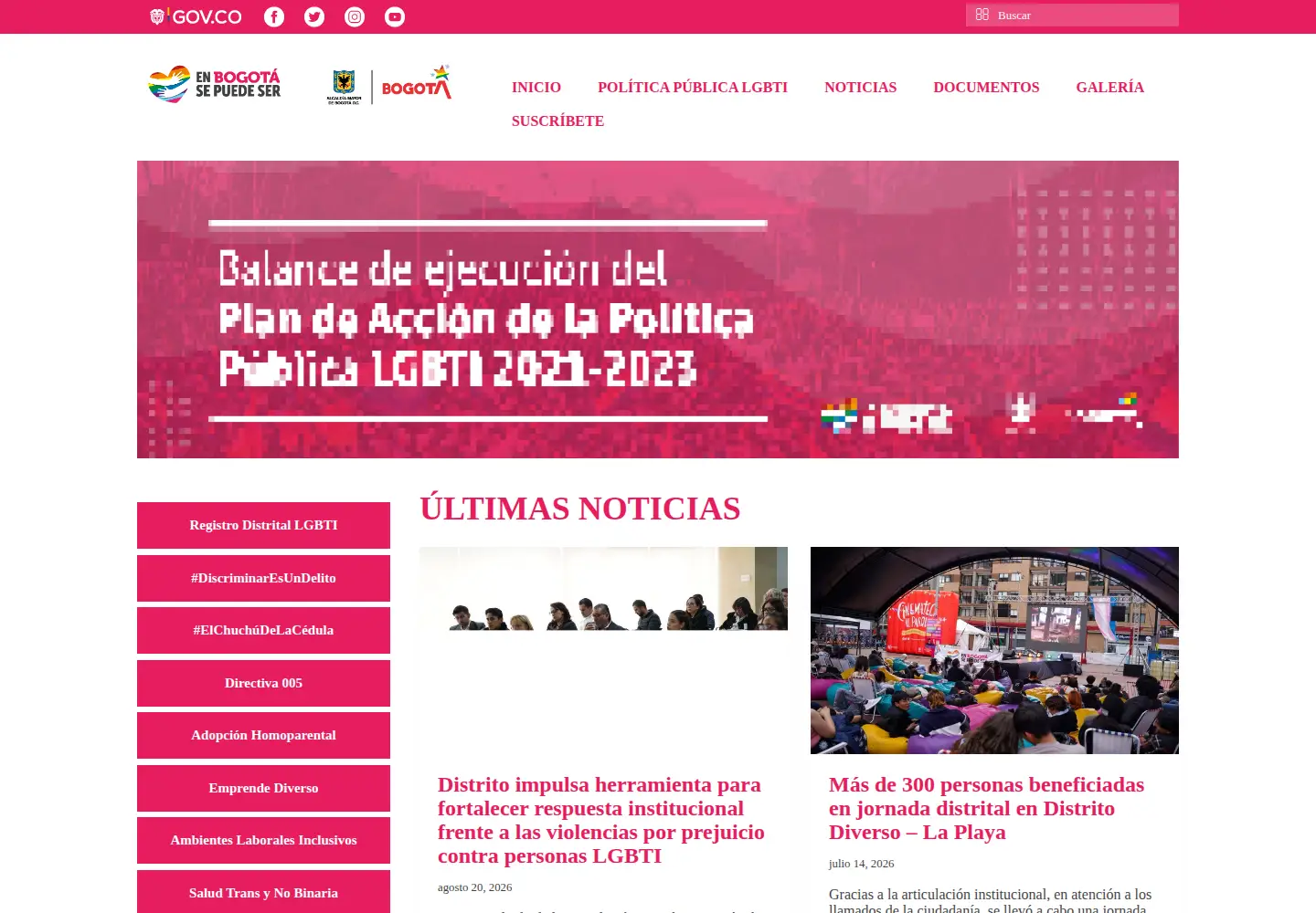 Screenshot of enbogotasepuedeser.gov.co