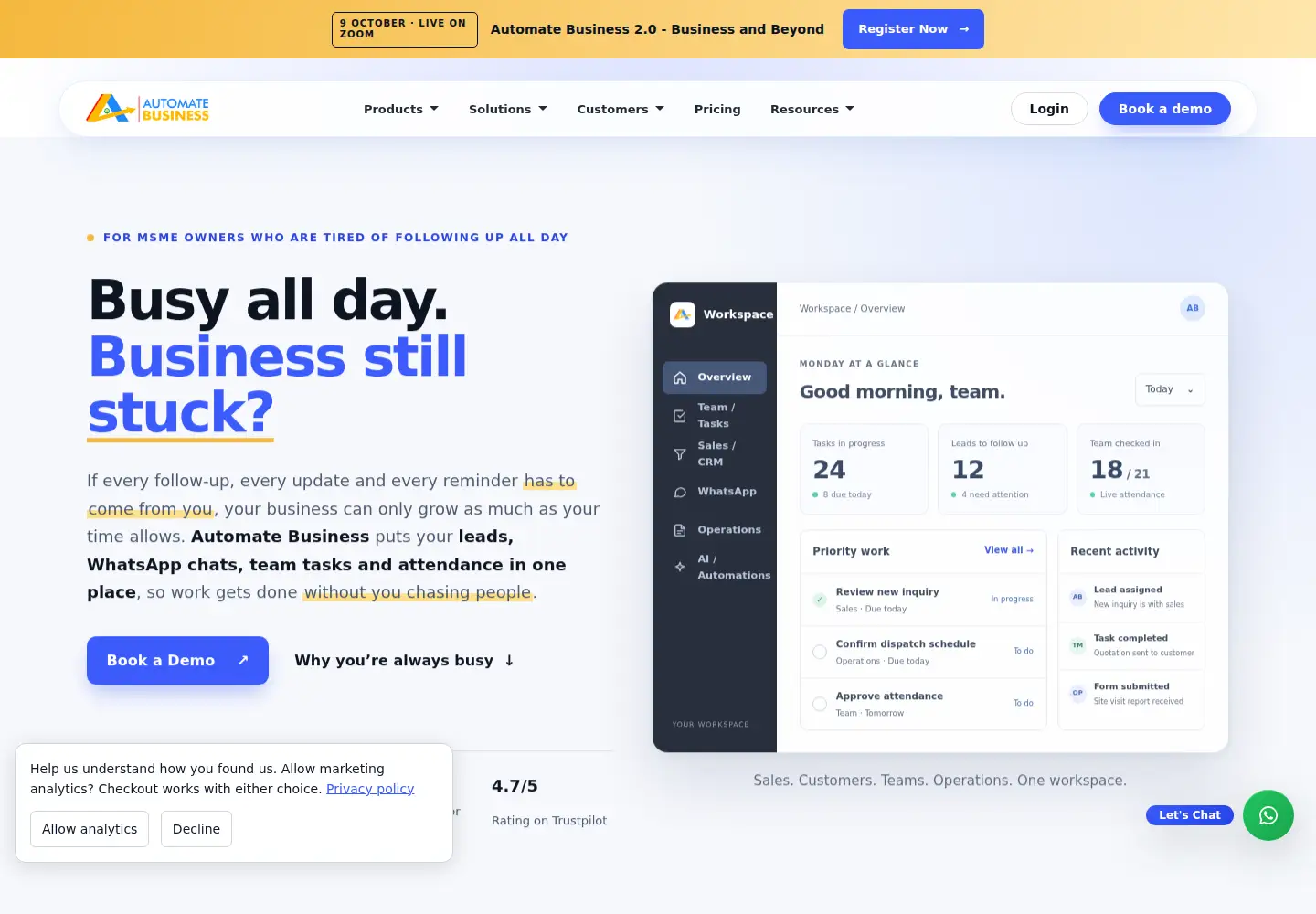 Screenshot of automatebusiness.com