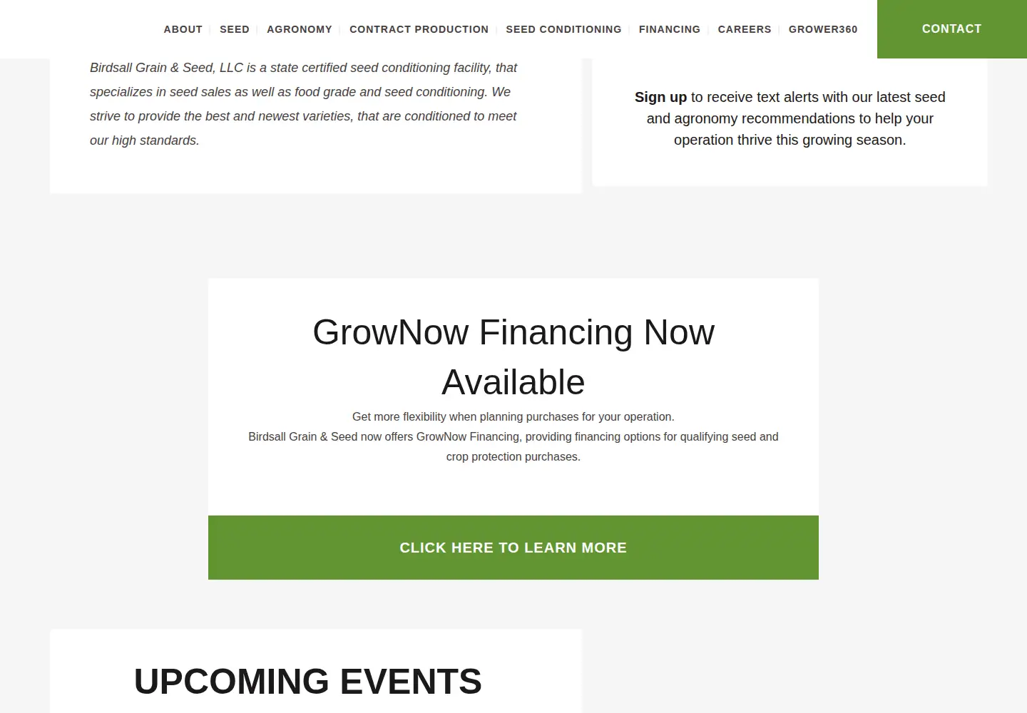 Screenshot of birdsallgrainandseed.com