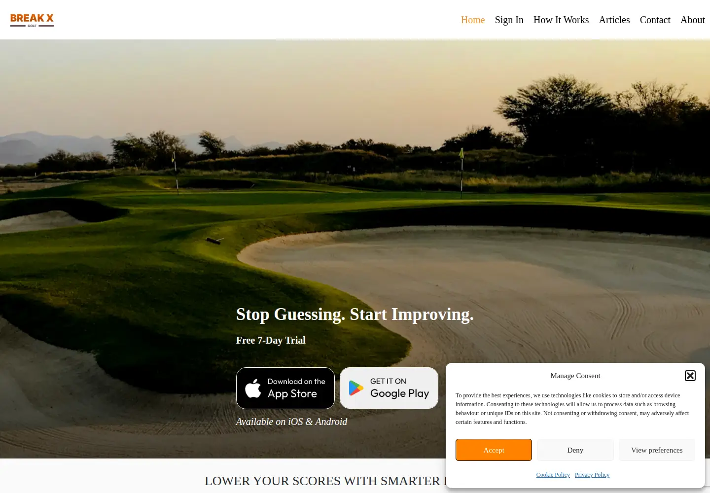 Captured homepage of breakxgolf.com in the current scan