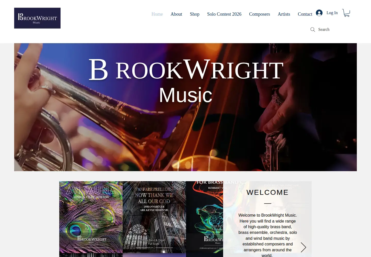 Captured homepage of brookwrightmusic.com in the current scan
